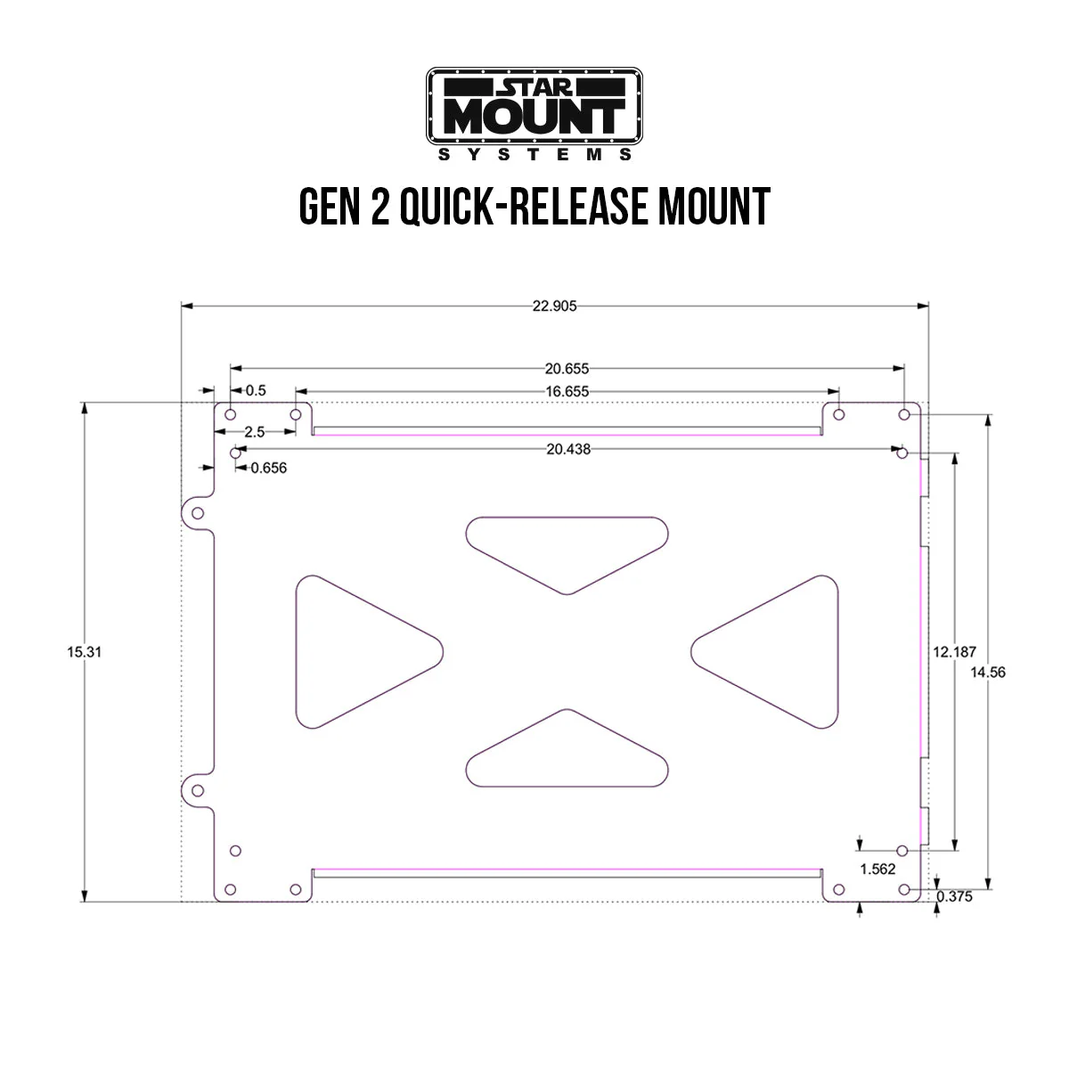 Quick Release Mount for Gen 2 Star-Mount - Image 3