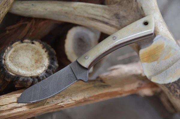 Ranch Handmade Damascus Steel Blade EDC Skinner Knife - Image 2