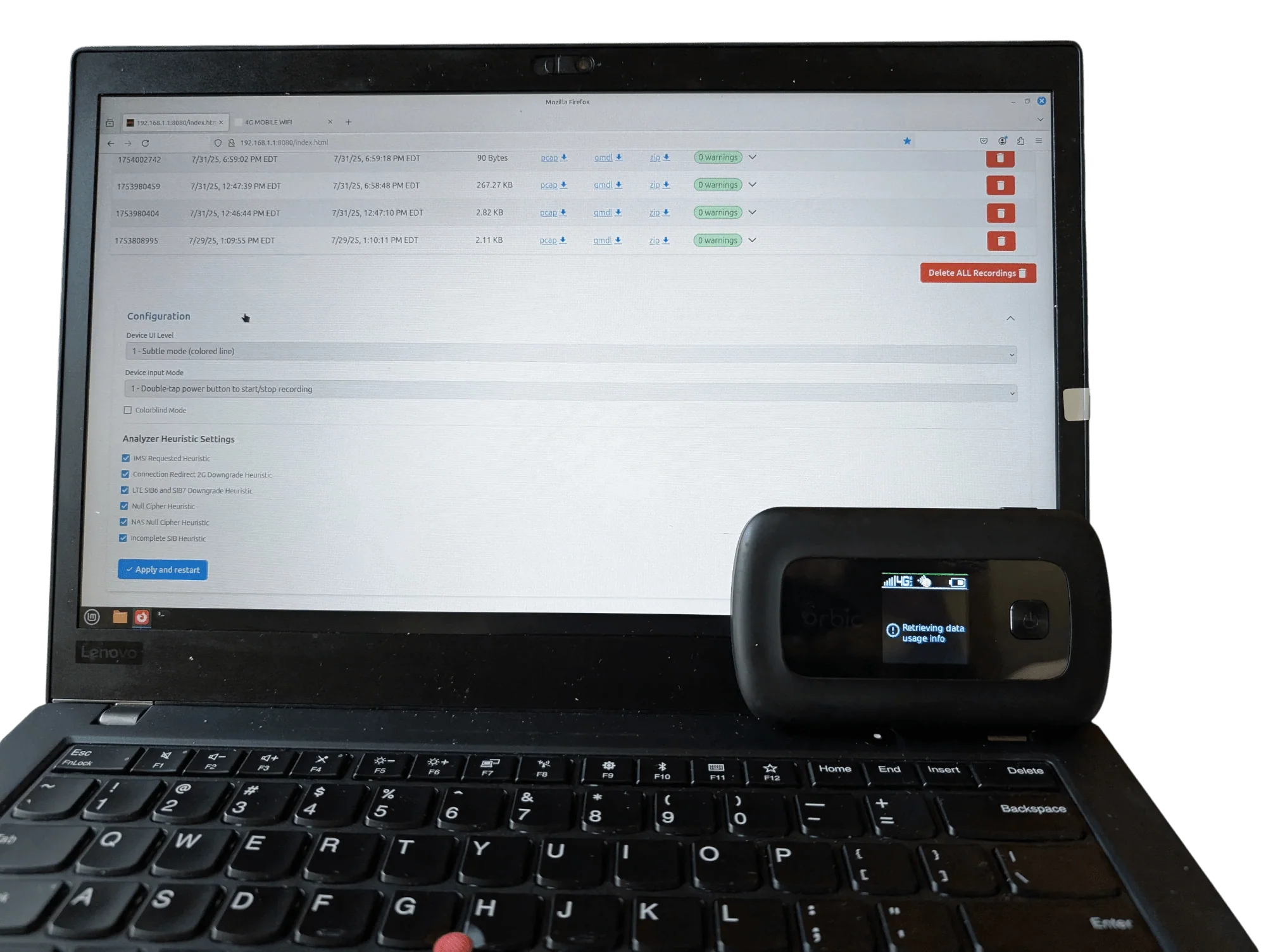 RayHunter IMSI Catcher Detector – Kajeet RC400LX 4G LTE Hotspot – Professionally Refurbished & Pre-Installed - Image 3
