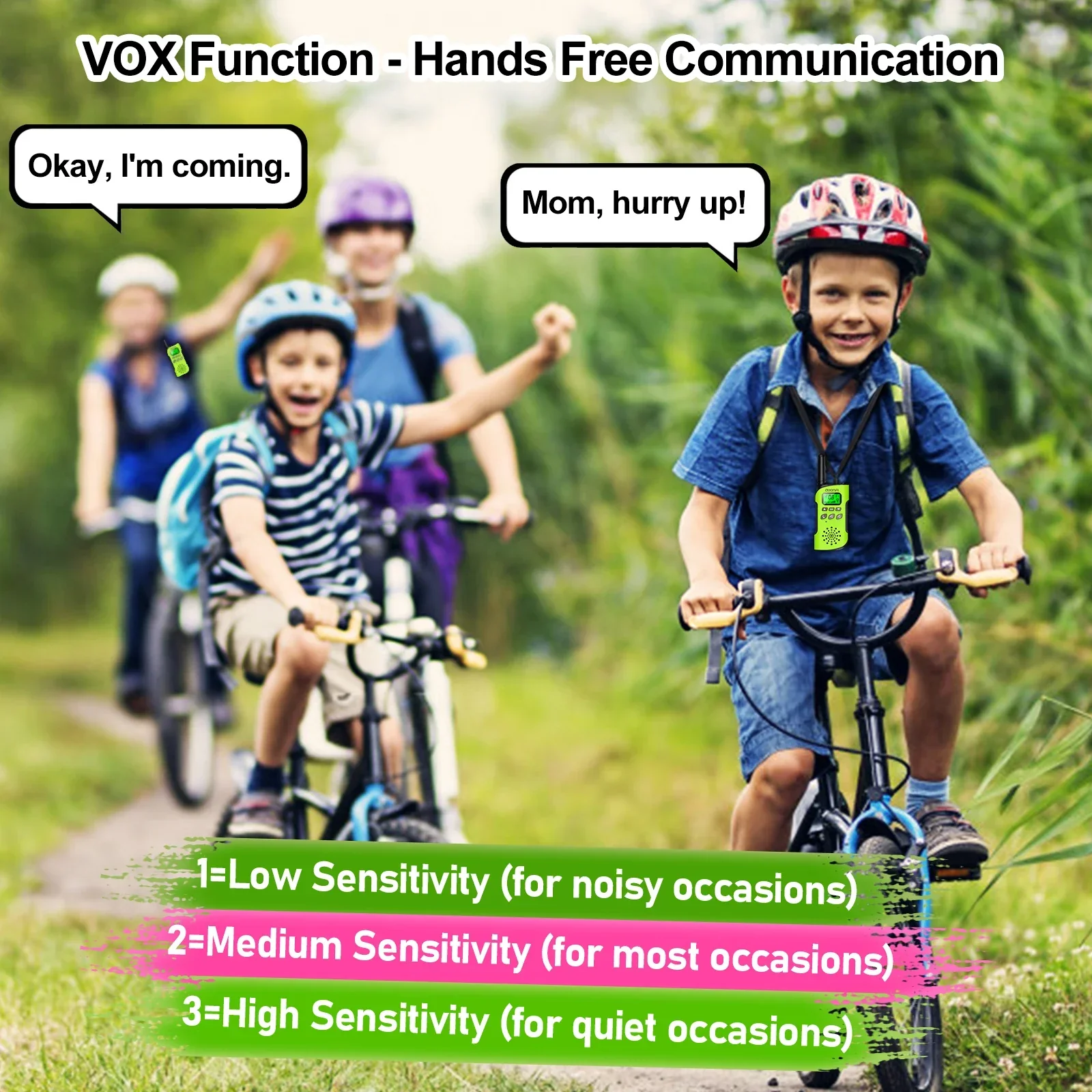 Rechargeable Walkie Talkies 4 Pack Long Range Kids Radios USB C Camping - Image 5