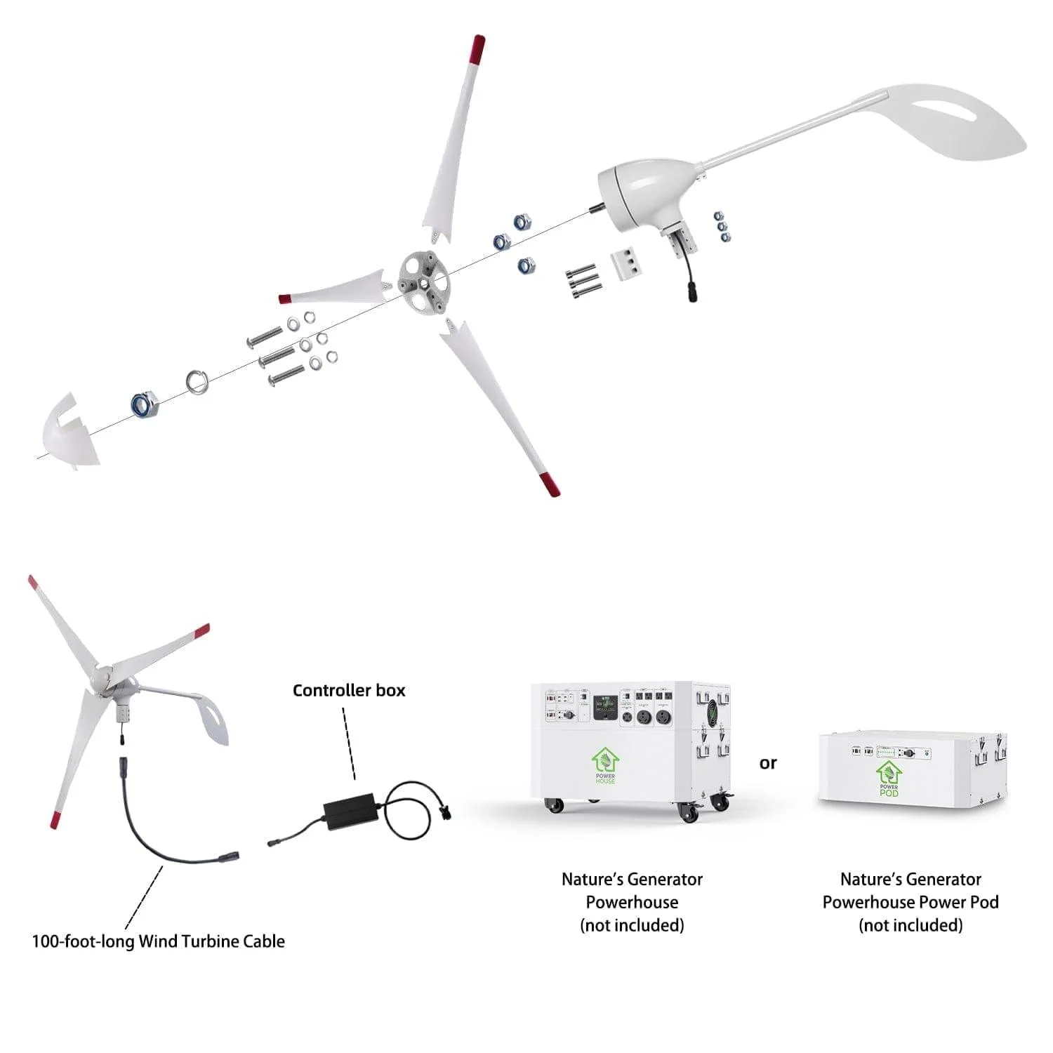 Refurbished - Nature's Generator Powerhouse Wind Turbine - Image 8