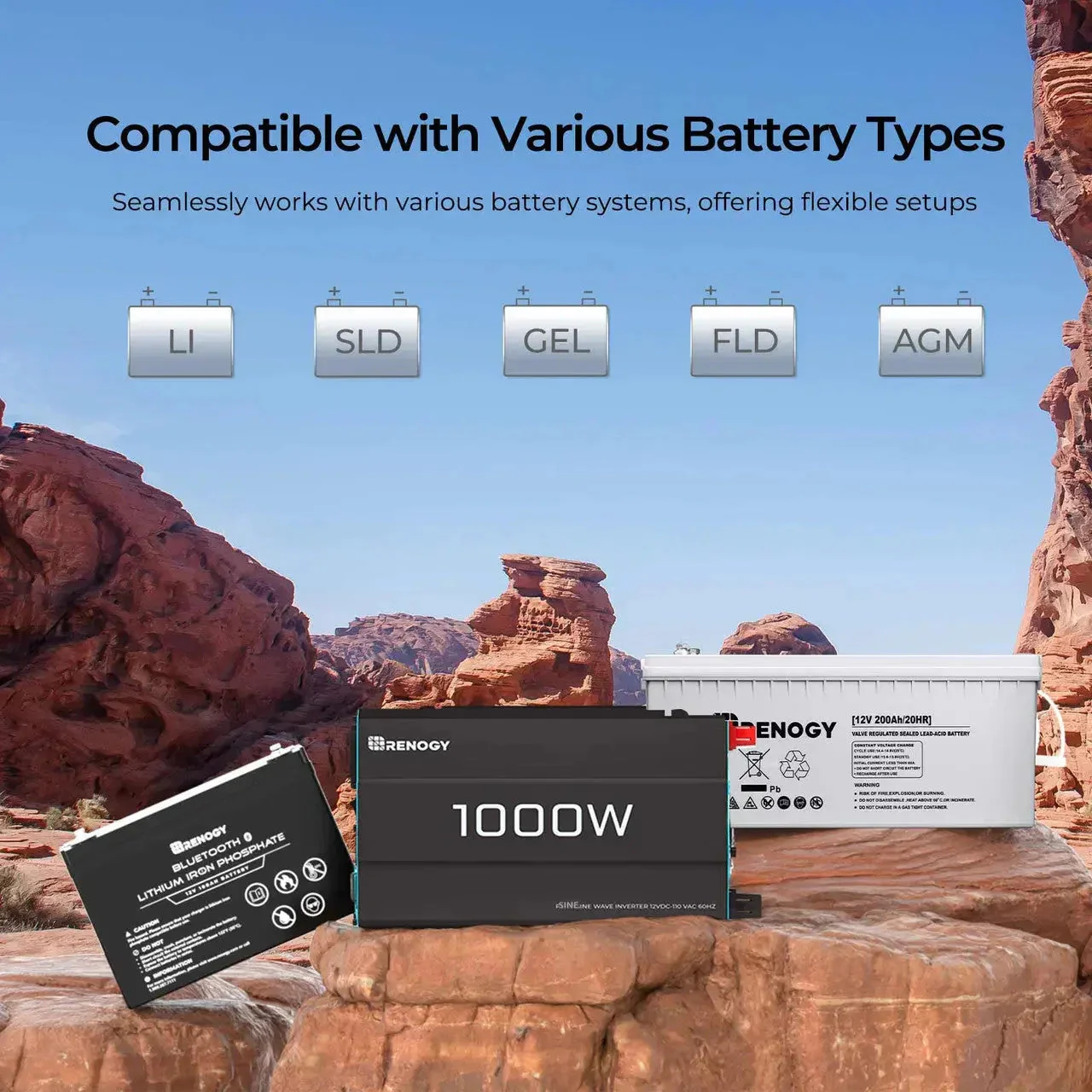 Renogy 1000W 12V Pure Sine Wave Inverter - Image 3