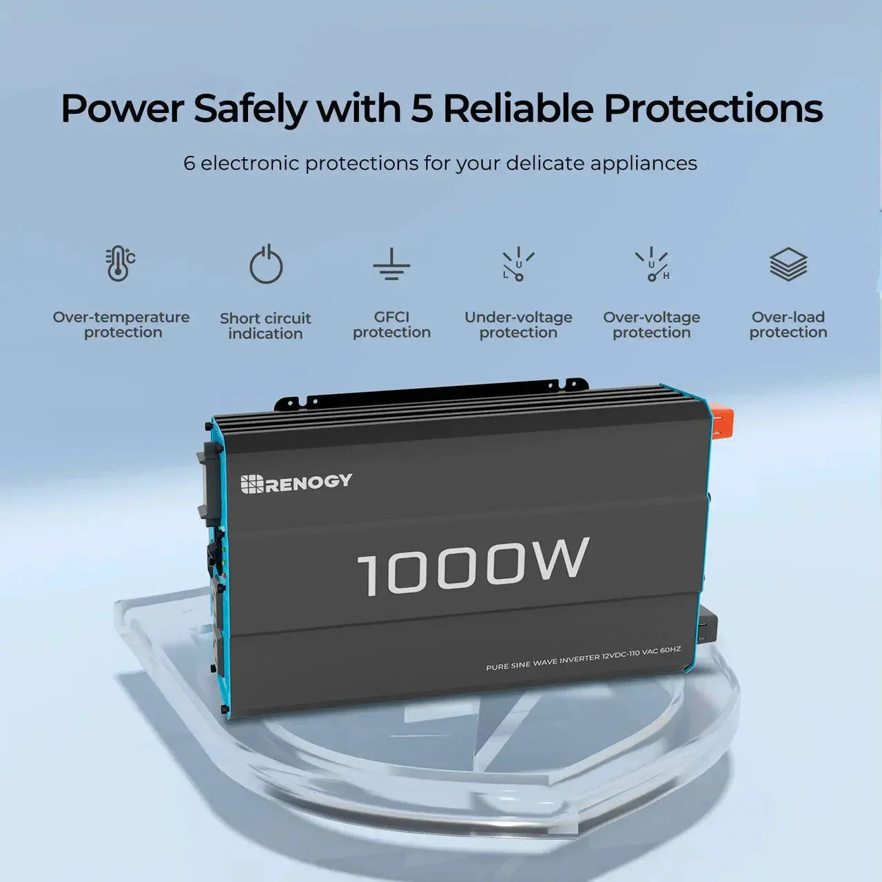 Renogy 1000W 12V Pure Sine Wave Inverter - Image 7