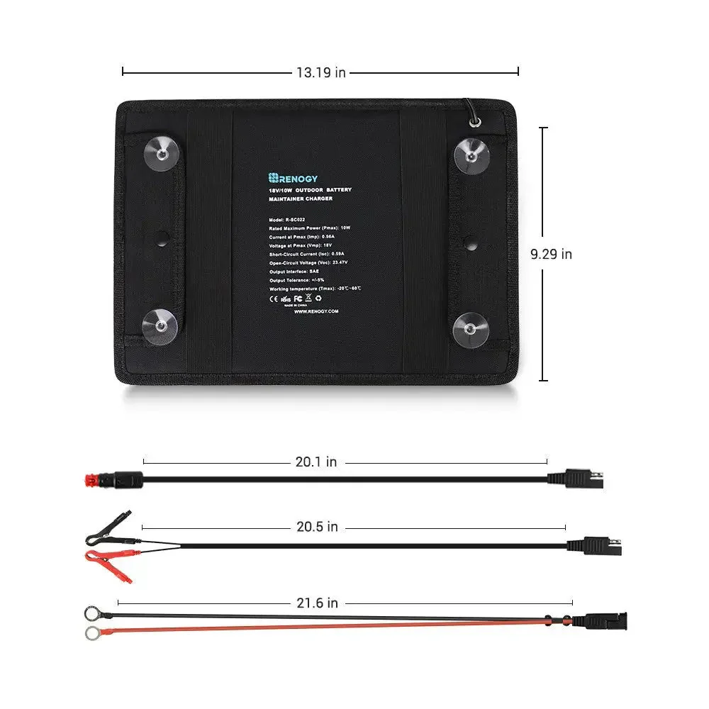 Renogy 10W Solar Battery Trickle Charger Maintainer - Image 2