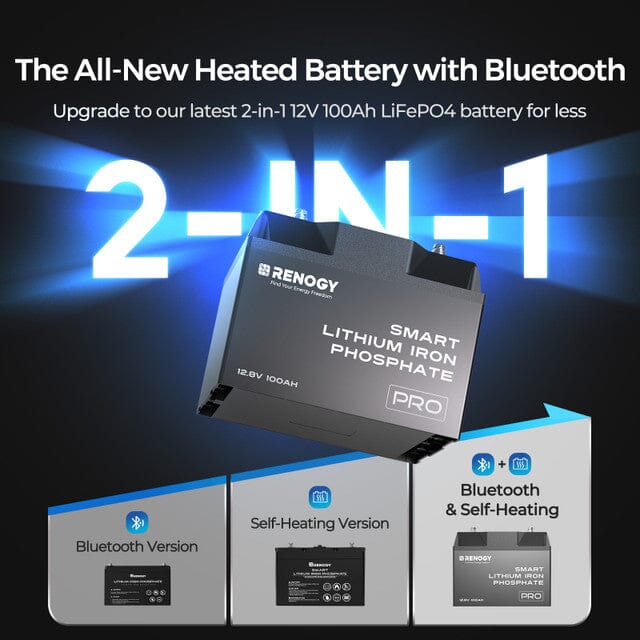 Renogy 12V 100Ah Pro Smart Lithium Iron Phosphate Battery w/Bluetooth & Self-heating Function (SC) - Image 11