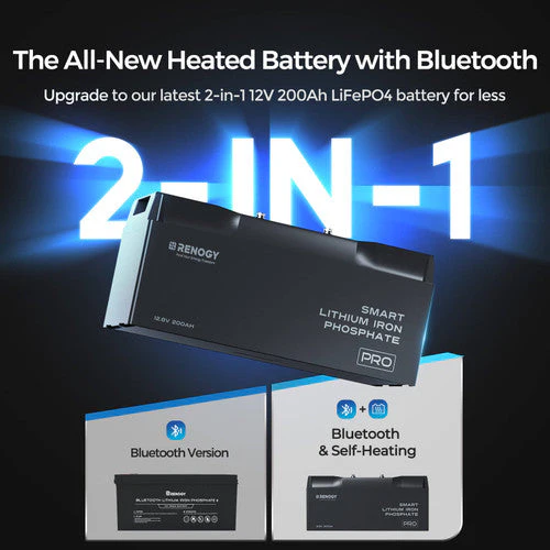 Renogy 12V 200Ah Pro Smart Lithium Iron Phosphate Battery w/Bluetooth & Self-heating Function (SC) - Image 5