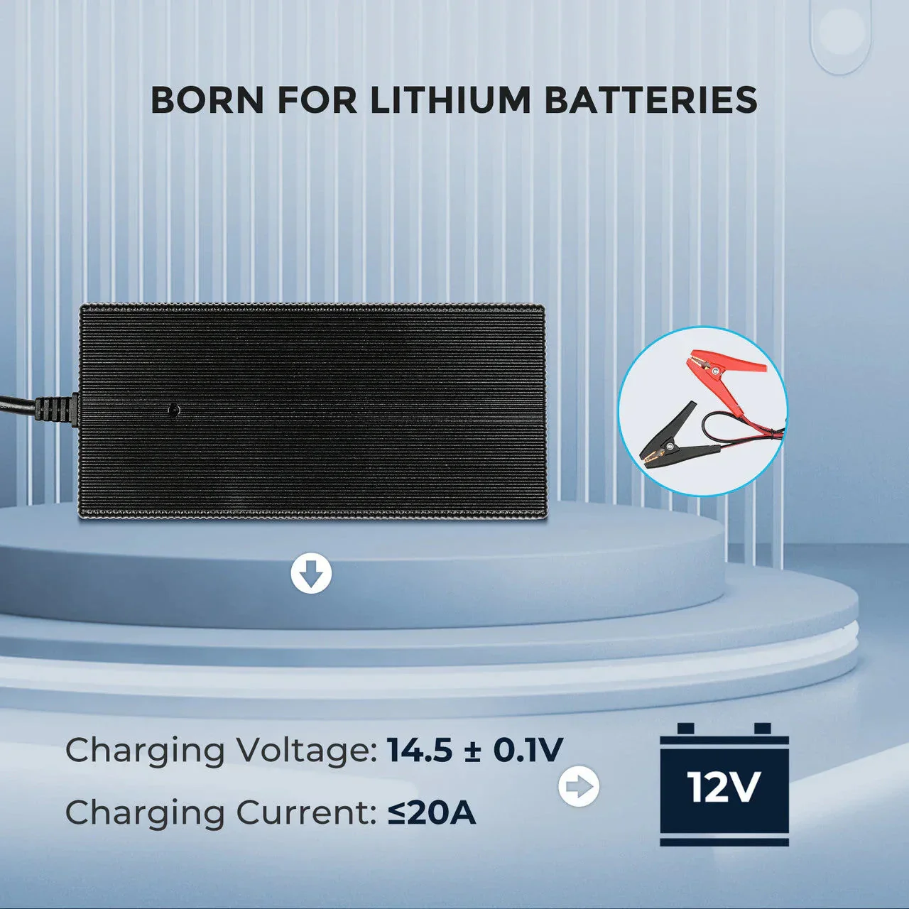 Renogy 12V 20A/24V 10A AC-to-DC LFP Portable Battery Charger - Image 5