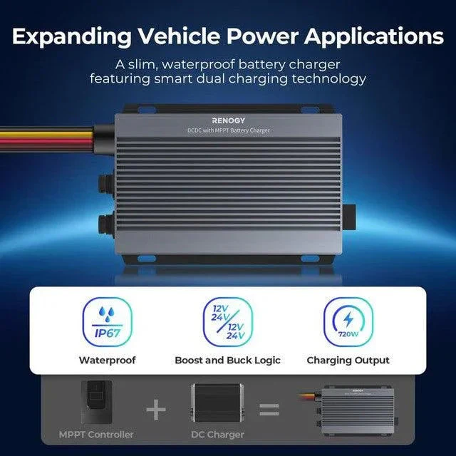 Renogy 12V/24V IP67 50A DC-DC Battery Charger with MPPT (SC) - Image 7