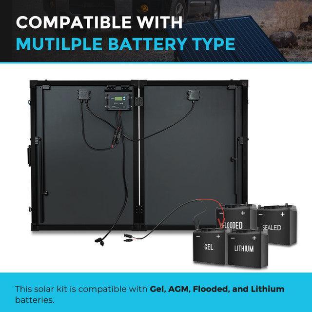 Renogy 200 Watt 12 Volt Monocrystalline Foldable Solar Suitcase (SC) - Image 3