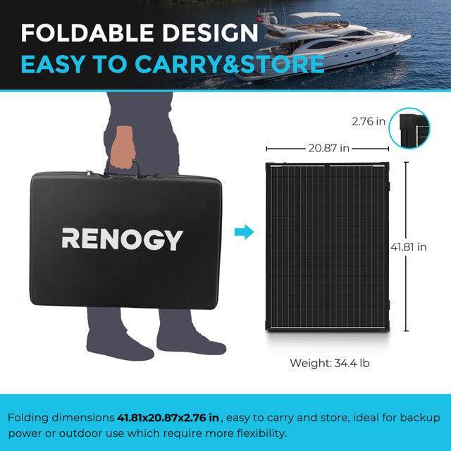 Renogy 200 Watt 12 Volt Monocrystalline Foldable Solar Suitcase (SC) - Image 4