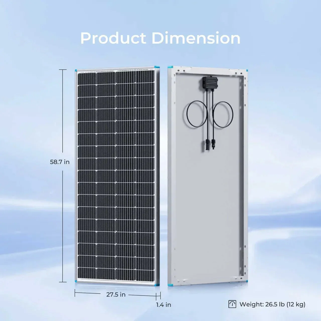 Renogy 200 Watt 12 Volt Monocrystalline Solar Panel with 40 Amp MPPT Charge Controller - Image 6