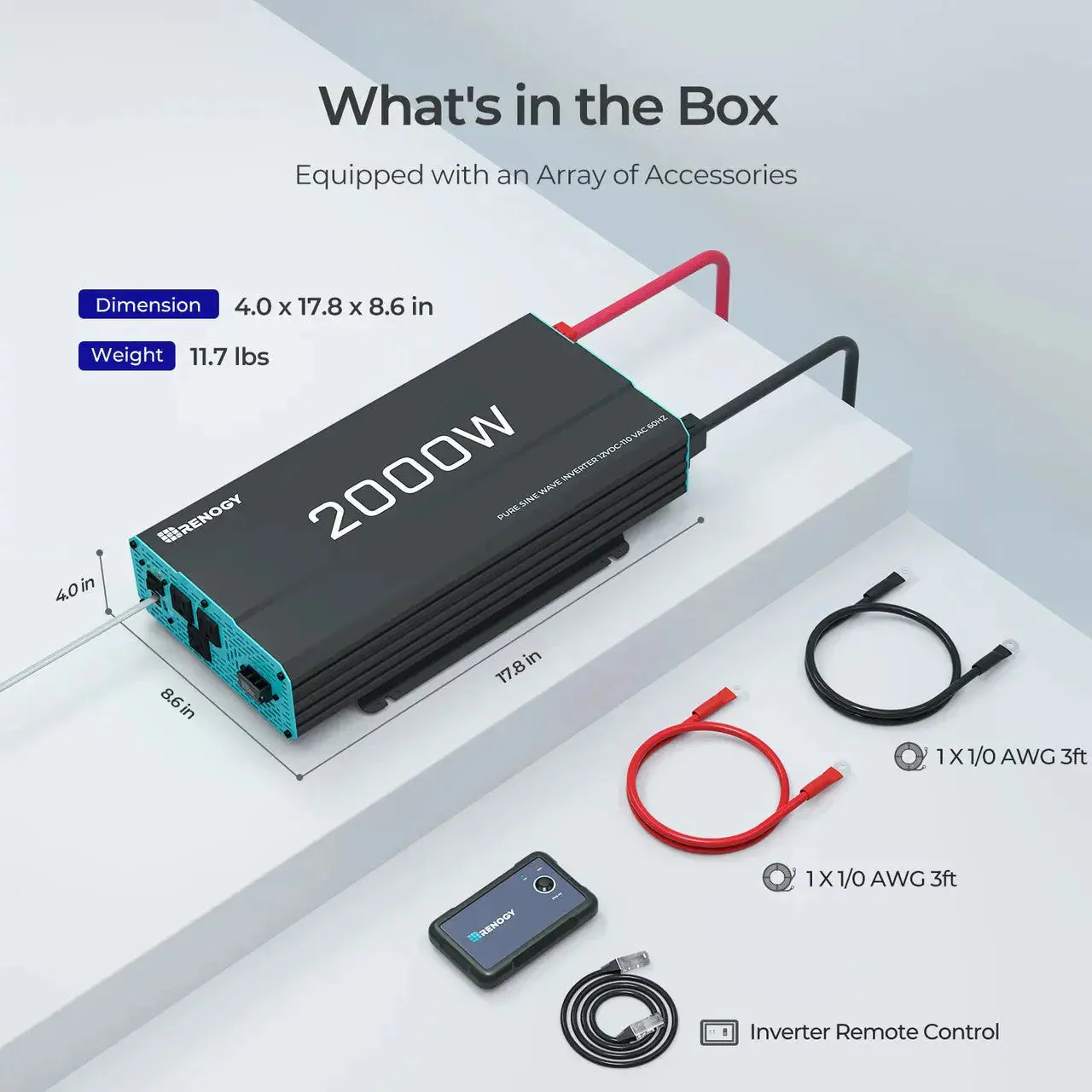 Renogy 2000W 12V Pure Sine Wave Inverter - Image 8