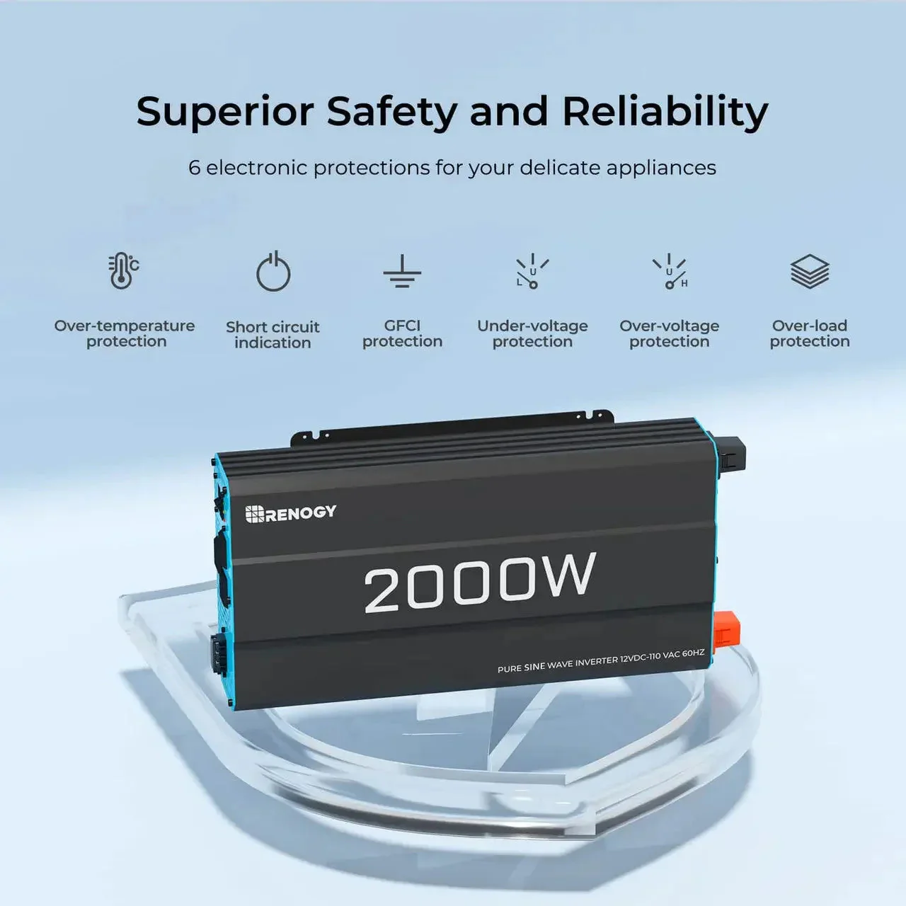 Renogy 2000W 12V Pure Sine Wave Inverter - Image 9