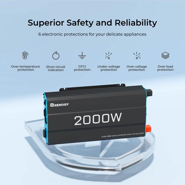 Renogy 2000W 12V Pure Sine Wave Inverter (SC) - Image 8
