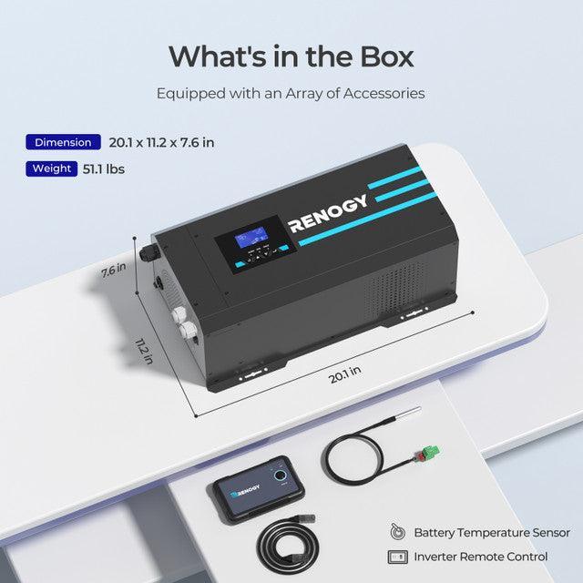 Renogy 2000W 12V Pure Sine Wave Inverter Charger w/ LCD Display (SC) - Image 2