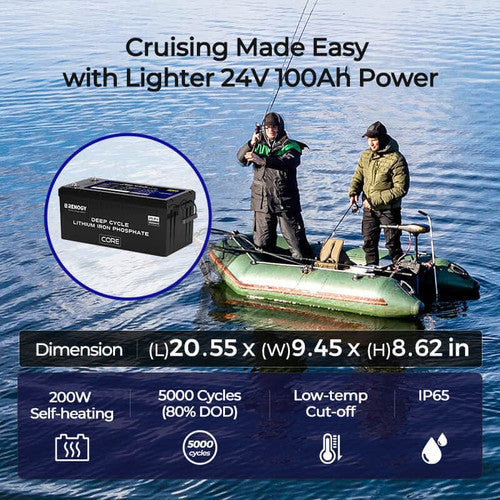 Renogy 24V 100Ah Core Series Deep Cycle Lithium Iron Phosphate Battery (SC) - Image 2