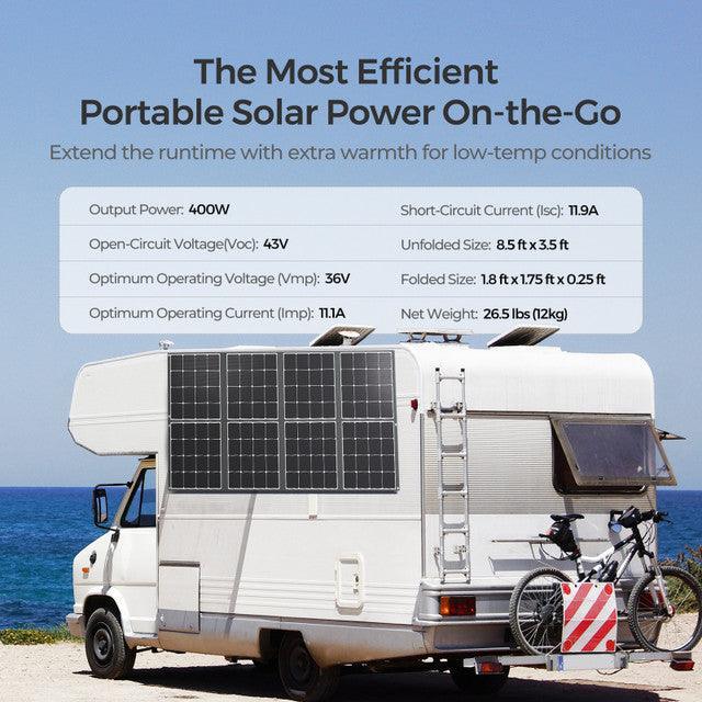 Renogy 400W Portable Solar Panel Foldable Monocrystalline Solar Blanket (SC) - Image 2
