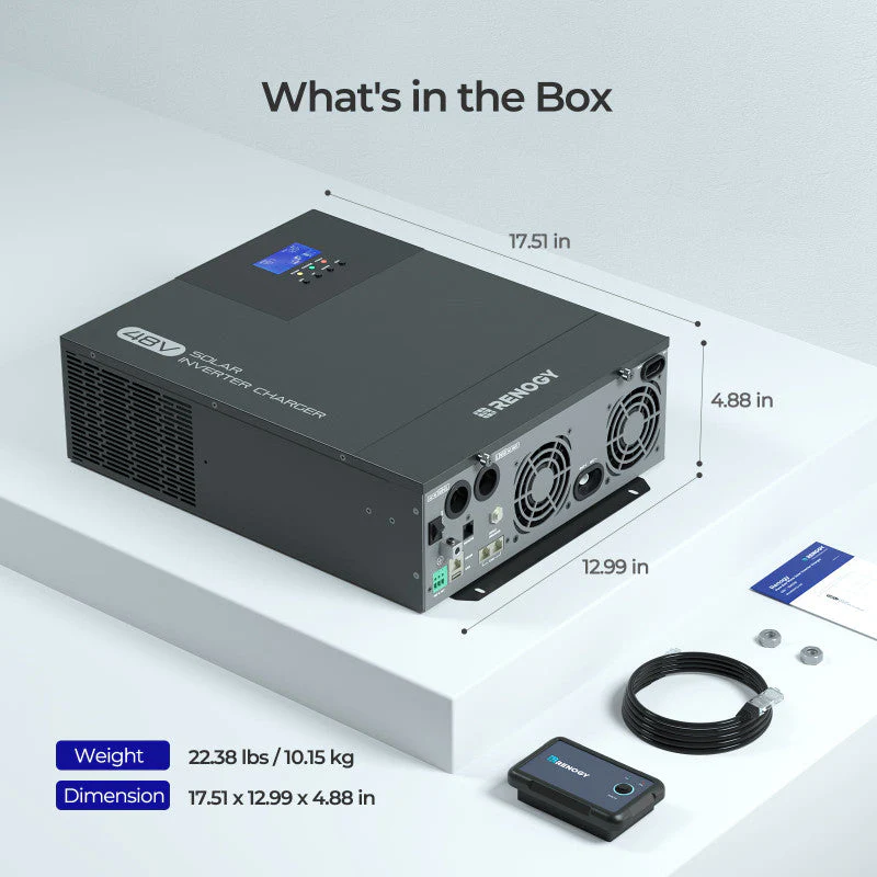 Renogy 48V 3500W Pure Sine Wave Solar Inverter Charger (SC) - Image 2