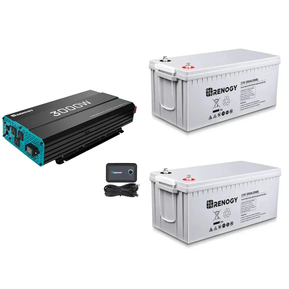Renogy 700W/1000W/2000W/3000W 12V Pure Sine Wave Inverter - Image 3