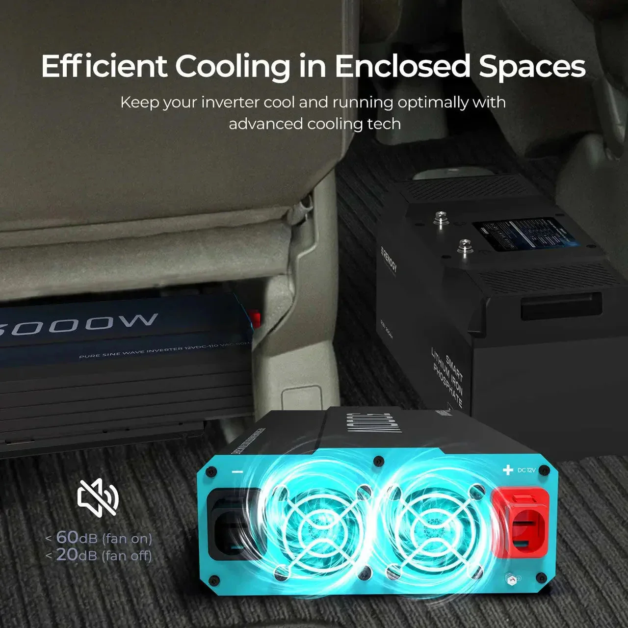 Renogy 700W/1000W/2000W/3000W 12V Pure Sine Wave Inverter - Image 6