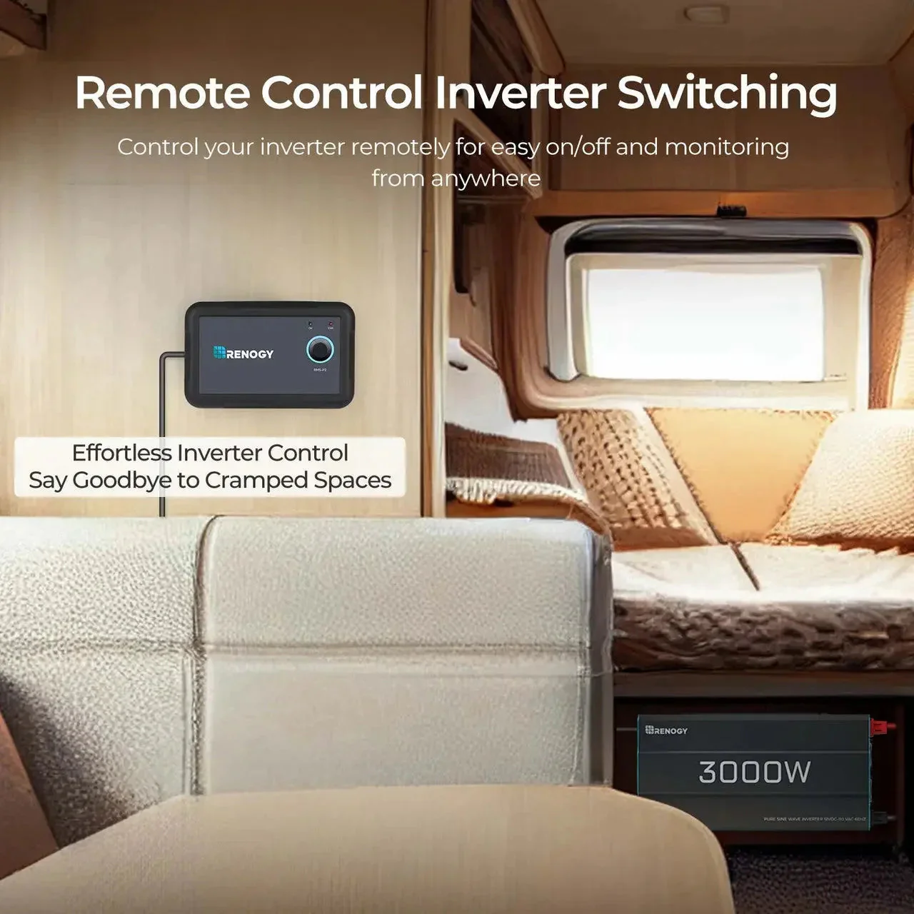 Renogy 700W/1000W/2000W/3000W 12V Pure Sine Wave Inverter - Image 8