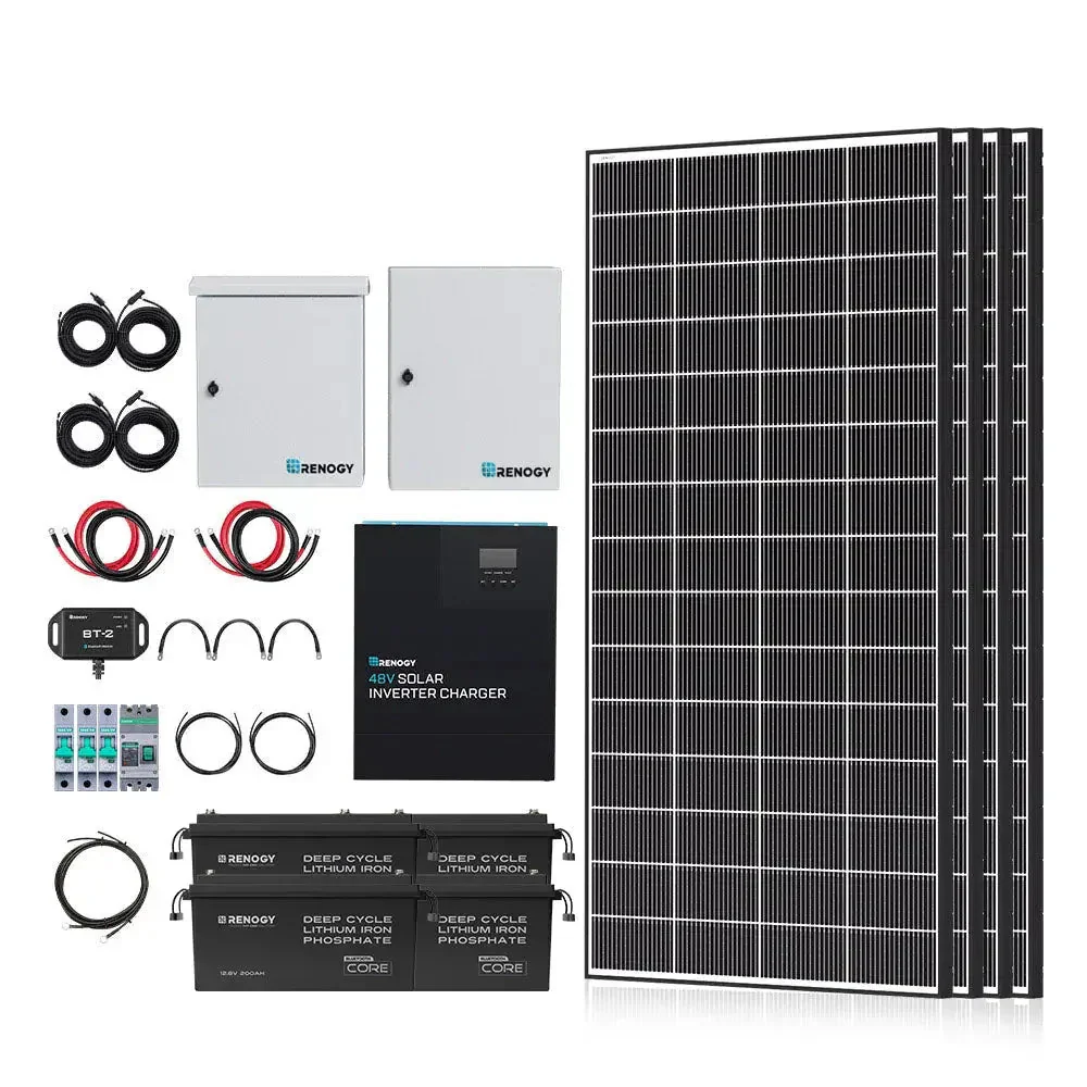 Renogy Complete Cabin Solar Kit 1200W 2500W | Optional 9.6kWh Deep-Cycle AGM / LiFePO4 Batteries - Image 12