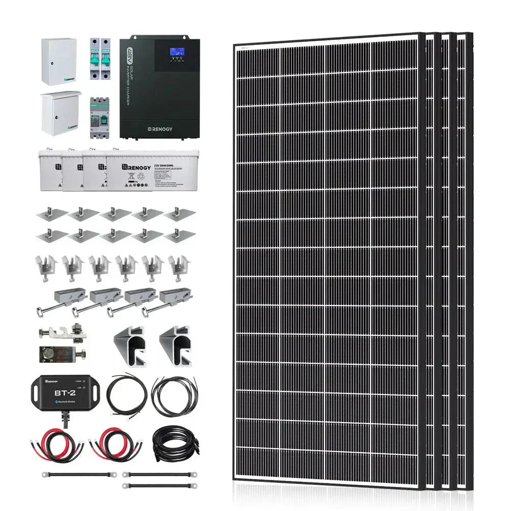 Renogy Complete Cabin Solar Kit 1200W 2500W | Optional 9.6kWh Deep-Cycle AGM / LiFePO4 Batteries - Image 8