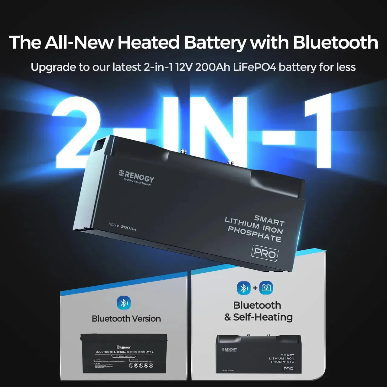 Renogy Pro - 12V 100Ah/200Ah Smart LiFePO4 Battery w/ Bluetooth & Self-Heating - Image 11