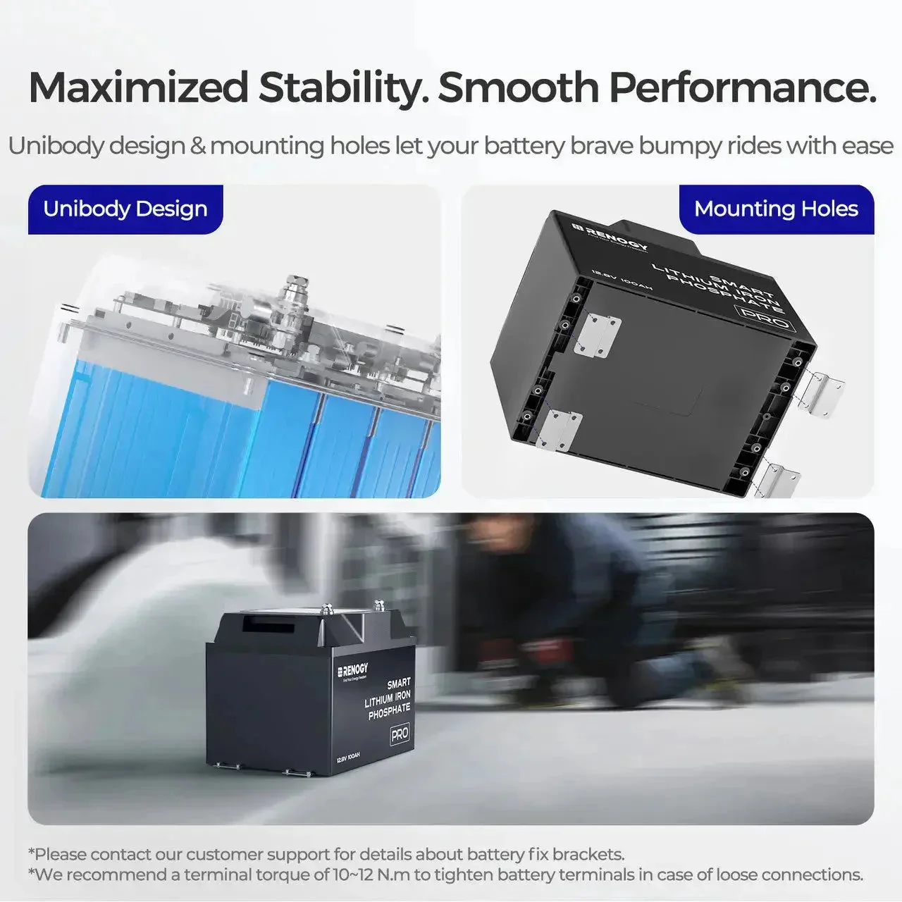 Renogy Pro - 12V 100Ah/200Ah Smart LiFePO4 Battery w/ Bluetooth & Self-Heating - Image 24