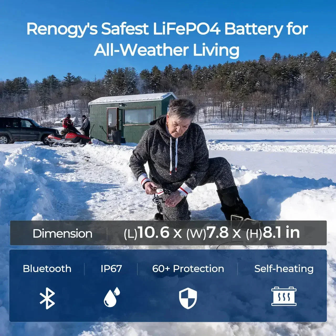 Renogy Pro - 12V 100Ah/200Ah Smart LiFePO4 Battery w/ Bluetooth & Self-Heating - Image 3