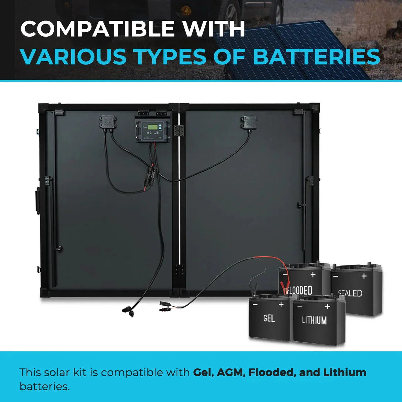 Renogy Solar Suitcase 200W 12V Monocrystalline Portable Solar Panel with Voyager - Image 4