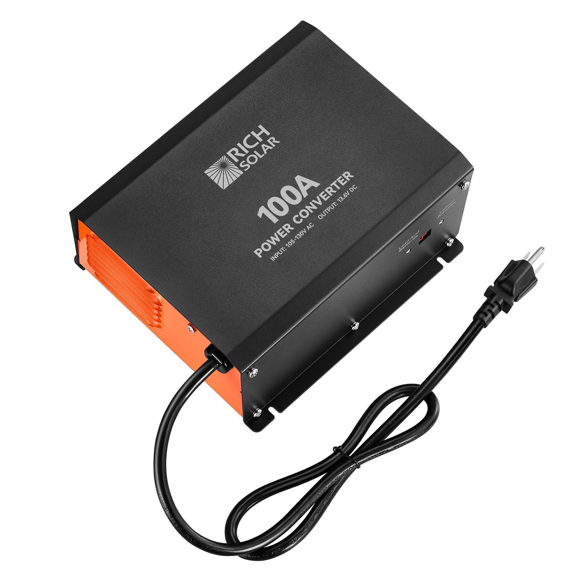 Rich Solar - 100 Amp Power Converter | 100A 120V Battery Charger | Overload, Overheat, Reverse Polarity Protection | Plug and Play - Image 8