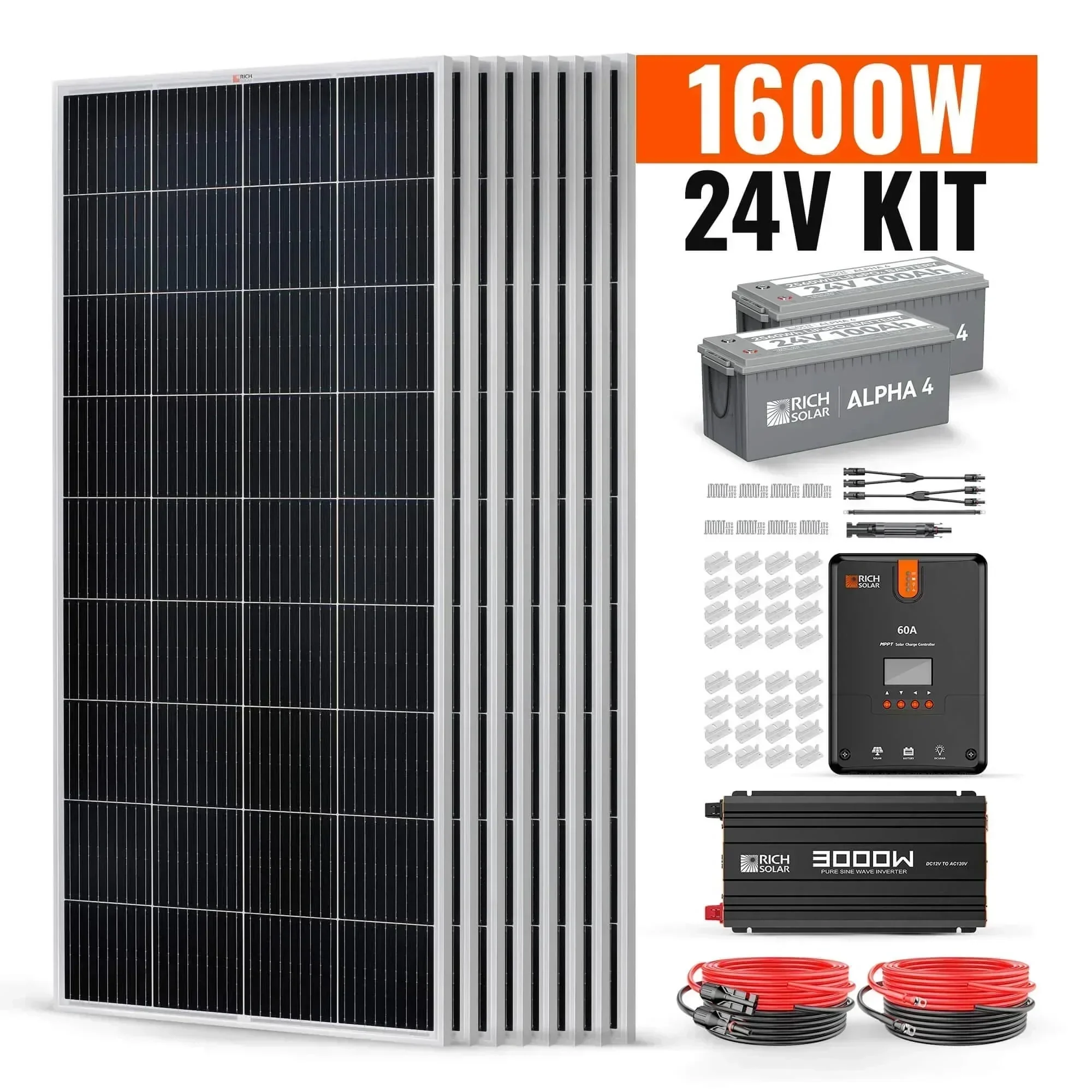 Rich Solar - 1600 Watt 24V Complete Solar Kit - Image 2