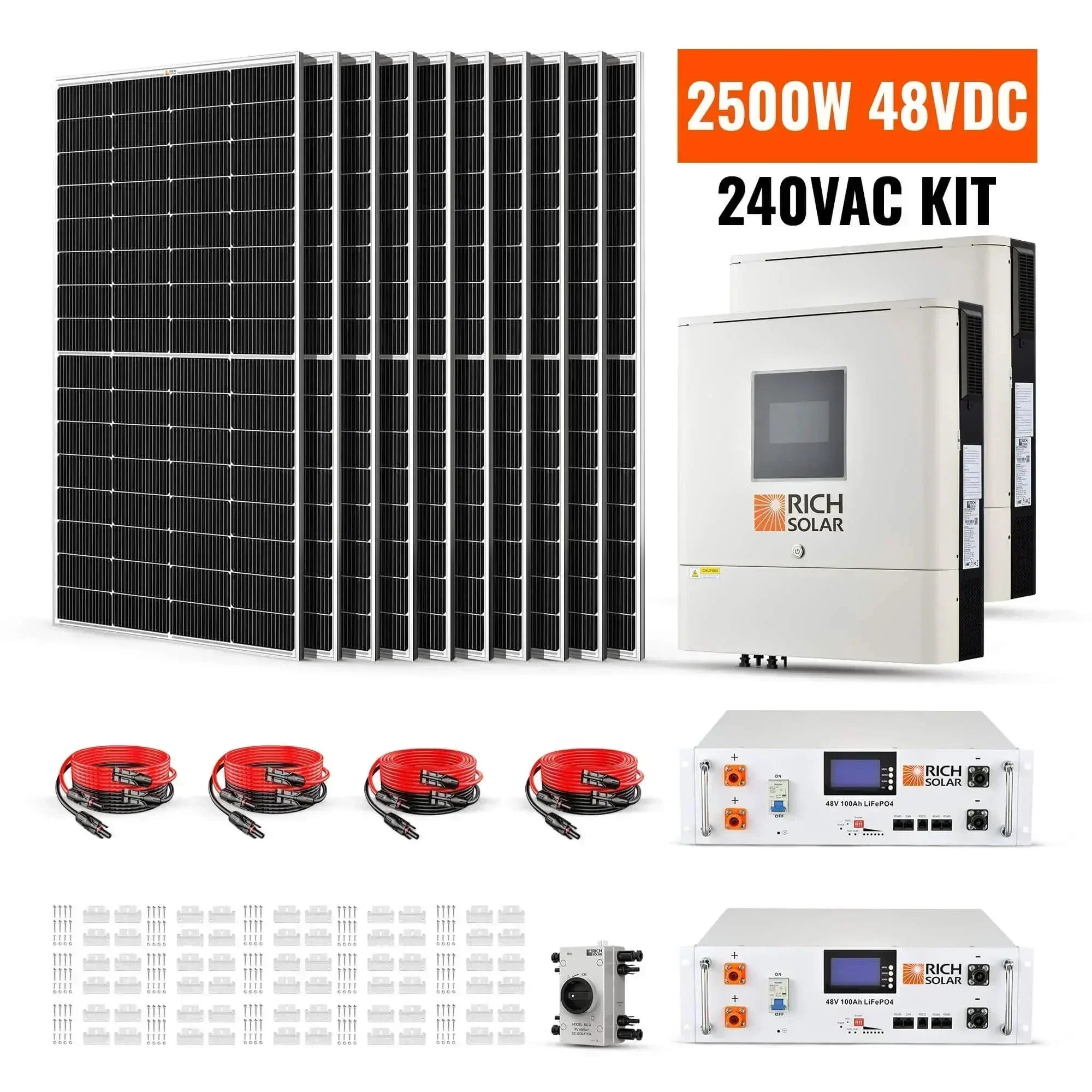 Rich Solar 2500W 48VDC-240VAC Solar Kit - Image 2