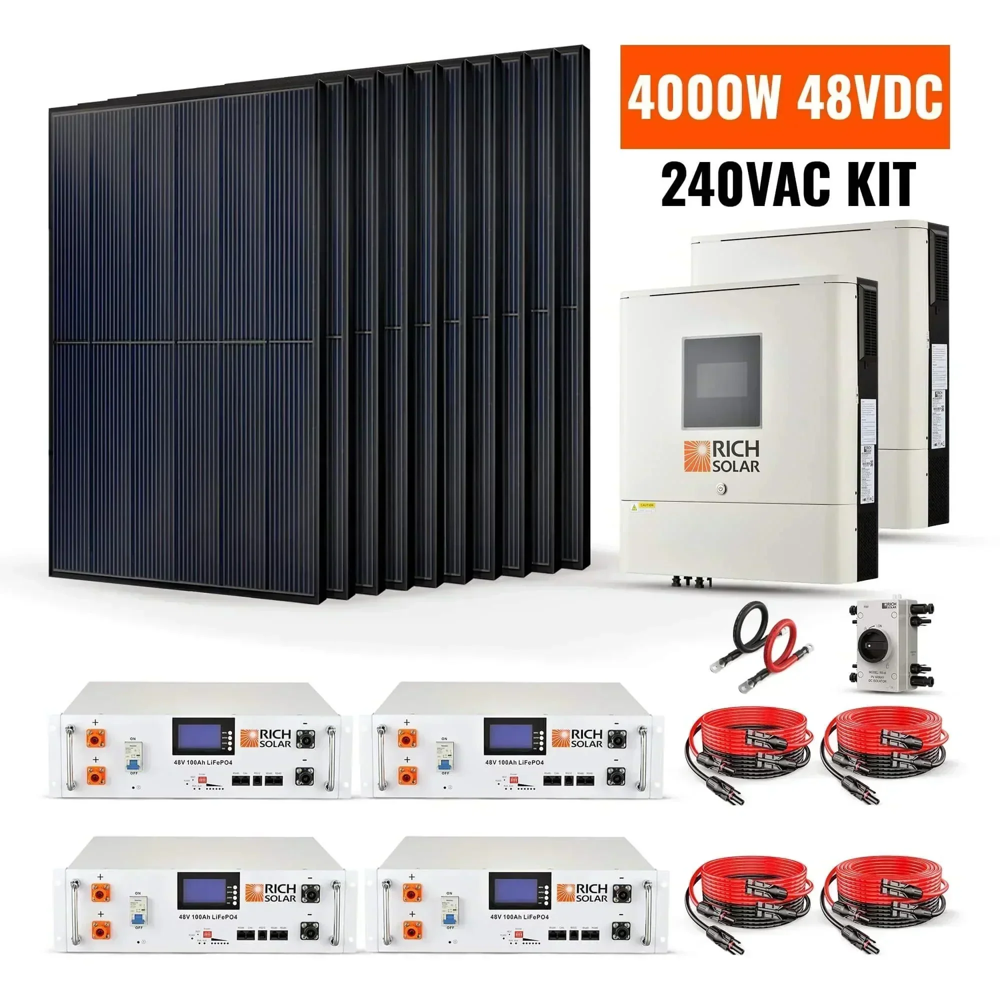 Rich Solar 4000W 48VDC-240VAC Solar Kit - Image 2