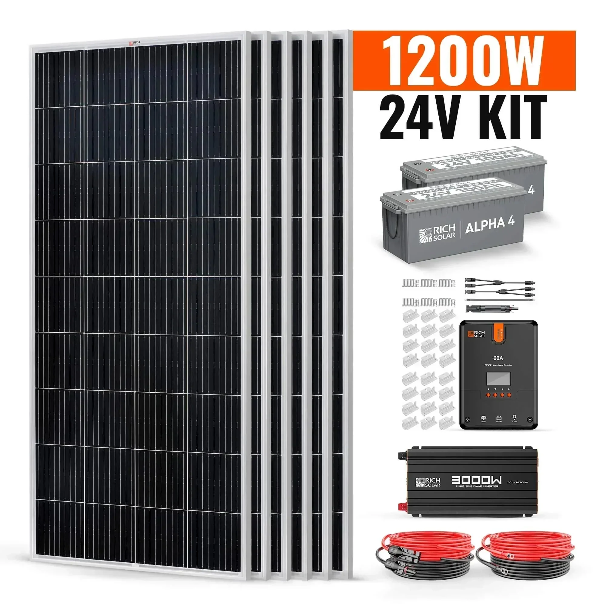 Rich Solar 6 Panel Complete Solar Kit - 1200 Watt 24V - Image 2