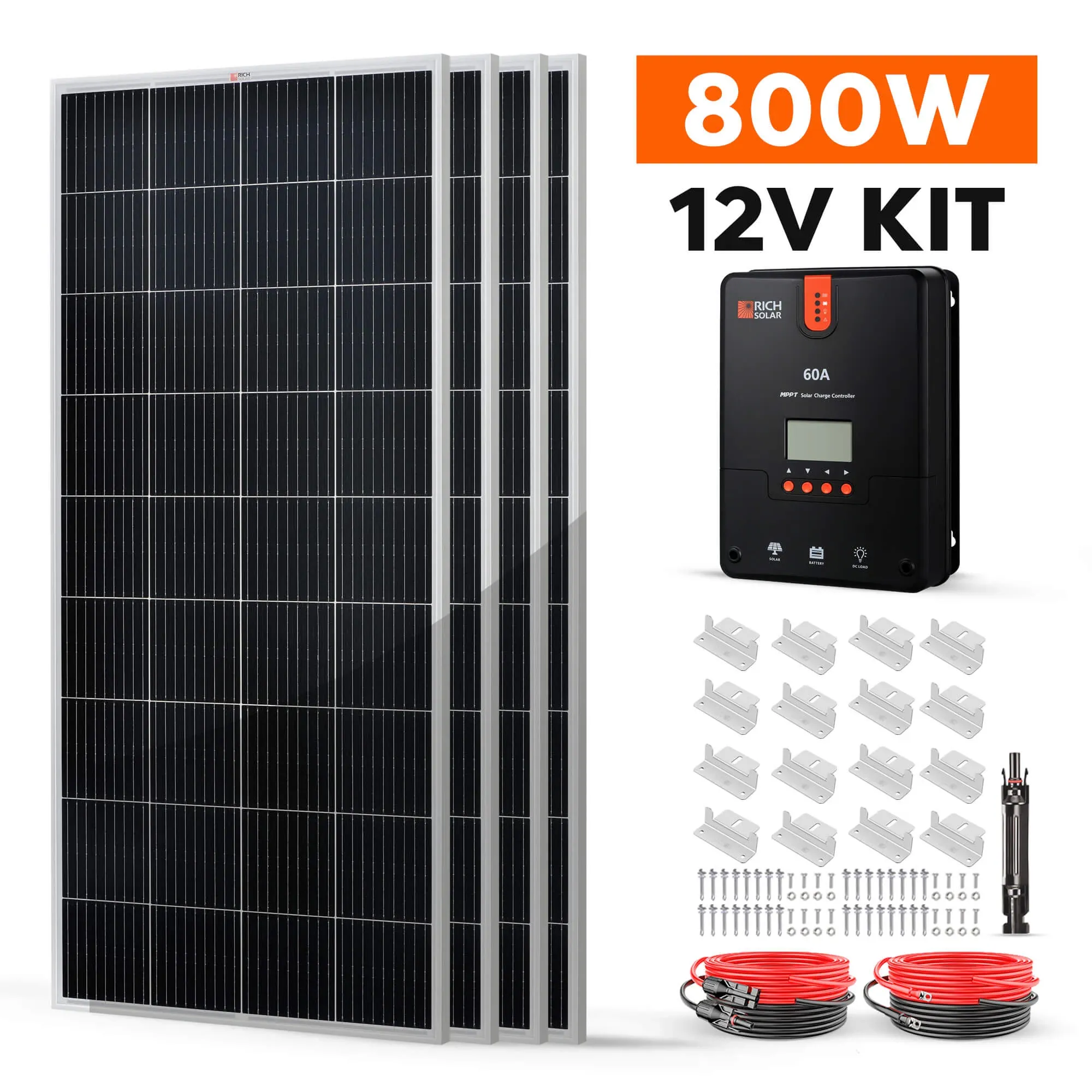 Rich Solar 800 Watt Solar Kit Complete Off-Grid Solar System for RVs, Boats, Tiny Homes - Image 2