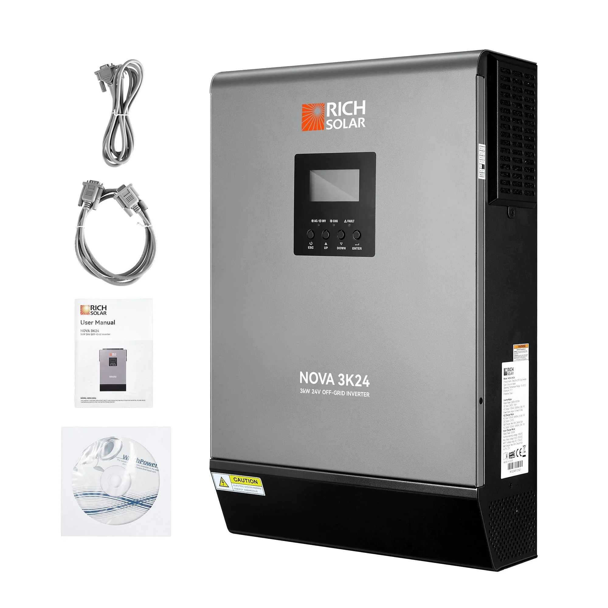 Rich Solar NOVA MAX 3K | 3000W 24V Hybrid Inverter for RVs, Trailers, Campers, Vans, Trucks, Overlanders, Boats - Image 2
