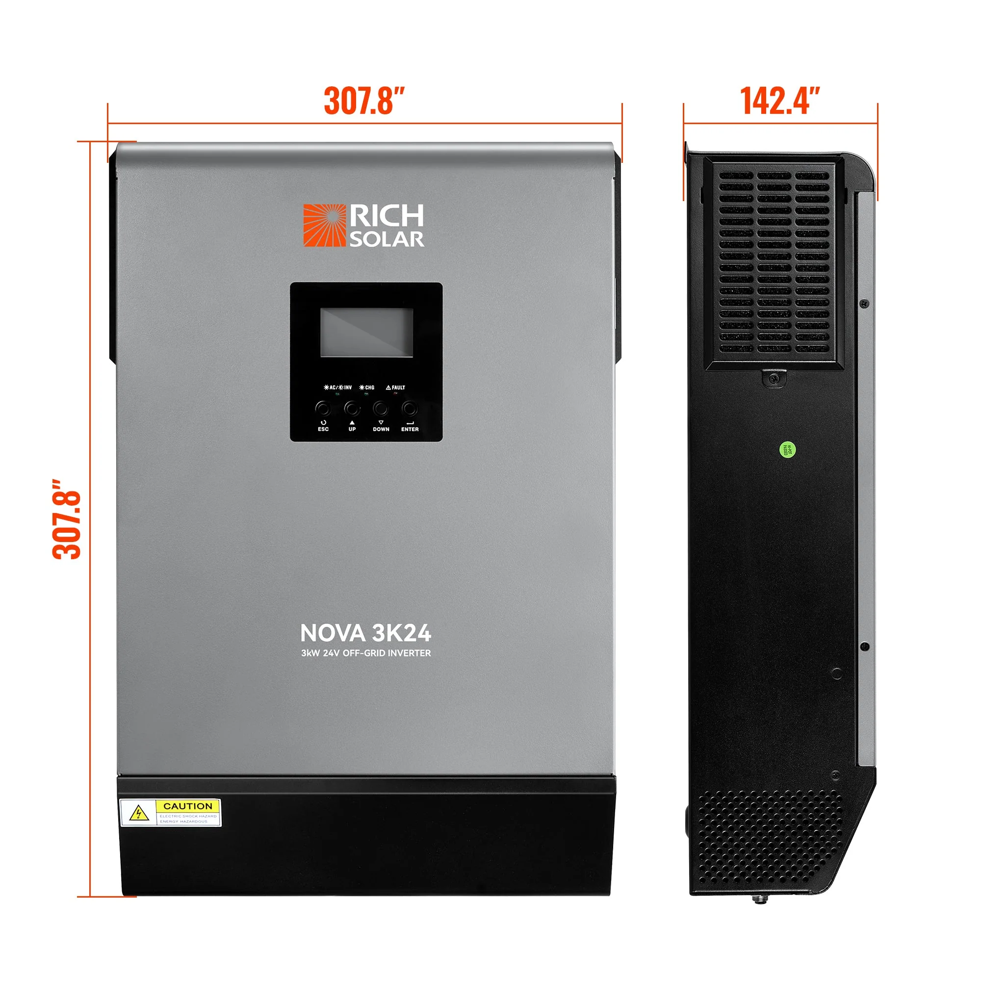Rich Solar NOVA MAX 3K | 3000W 24V Hybrid Inverter for RVs, Trailers, Campers, Vans, Trucks, Overlanders, Boats - Image 7