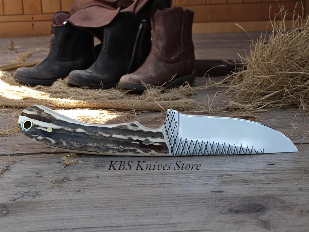 Ridge Rider – Antler Handle Cross Draw Sheath Knife for Sale - Image 4