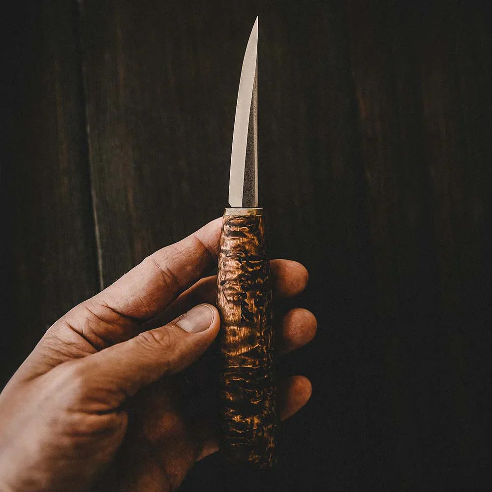 Roselli R112 The Carving Knife - Stained Curly Birch - Image 3