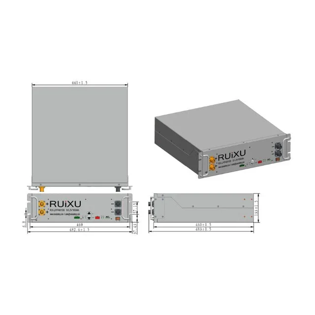 RUIXU Battery | Server Rack 3U Battery | RX-LFP48100 | UL1973 Certified | UL9540 - Image 4
