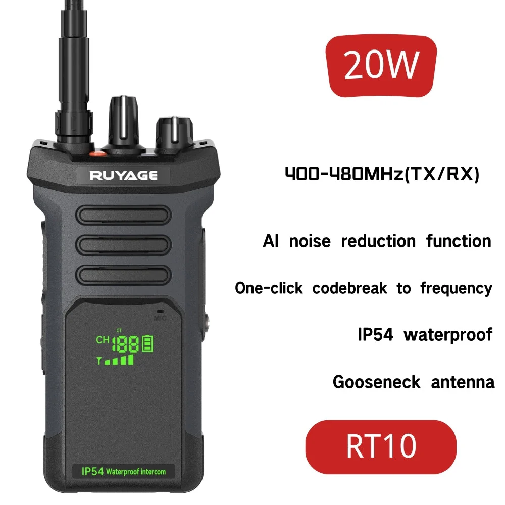Ruyage Radio Analog Signal 20W Walkie-Talkie(RT10) - Image 2