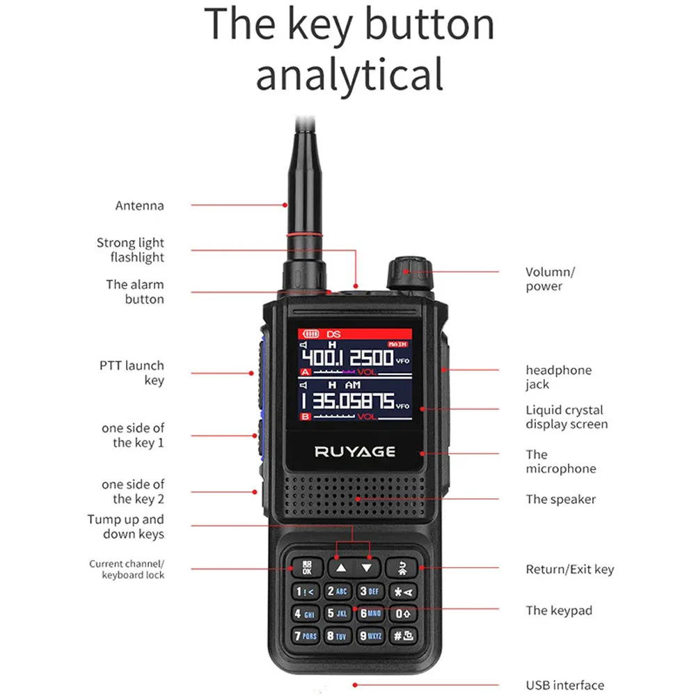 Ruyage Radio Analog Signal 5W Walkie-Talkie(UV1D) - Image 5