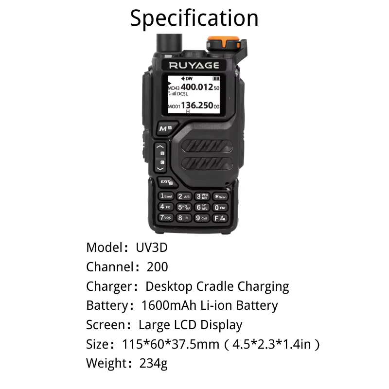 Ruyage Radio Analog Signal 5W Walkie-Talkie(UV3D) - Image 4