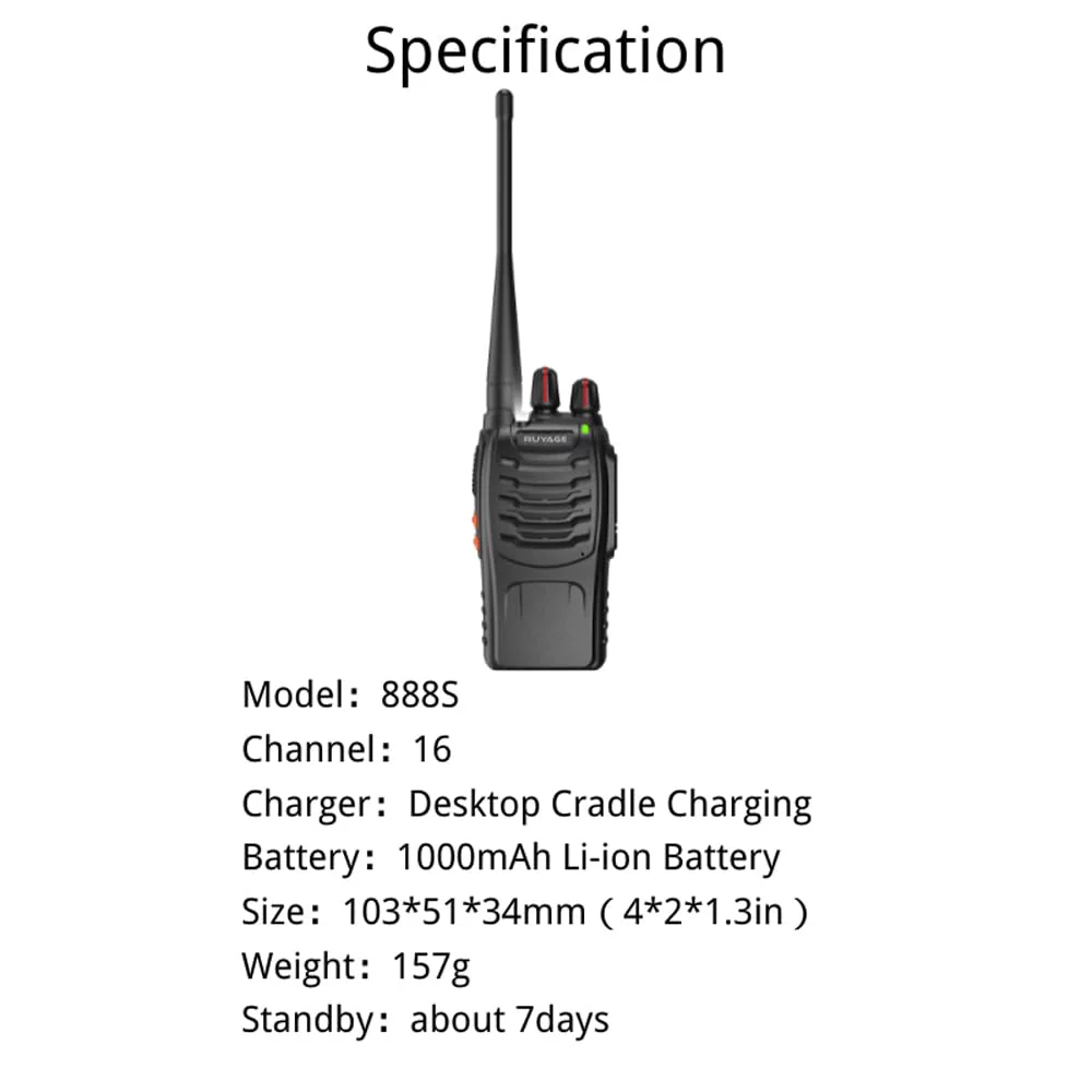 Ruyage Radio Analog Signal Walkie-Talkie(888S) - Image 5
