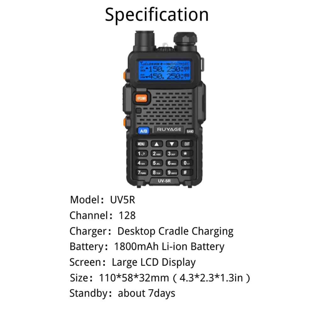 Ruyage Radio Analog Signal Walkie-Talkie(UV5R) - Image 4