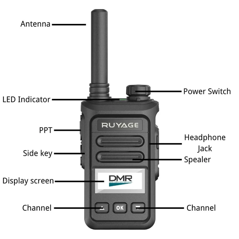Ruyage Radio Digital Signal Walkie-Talkie(DP20) - Image 6