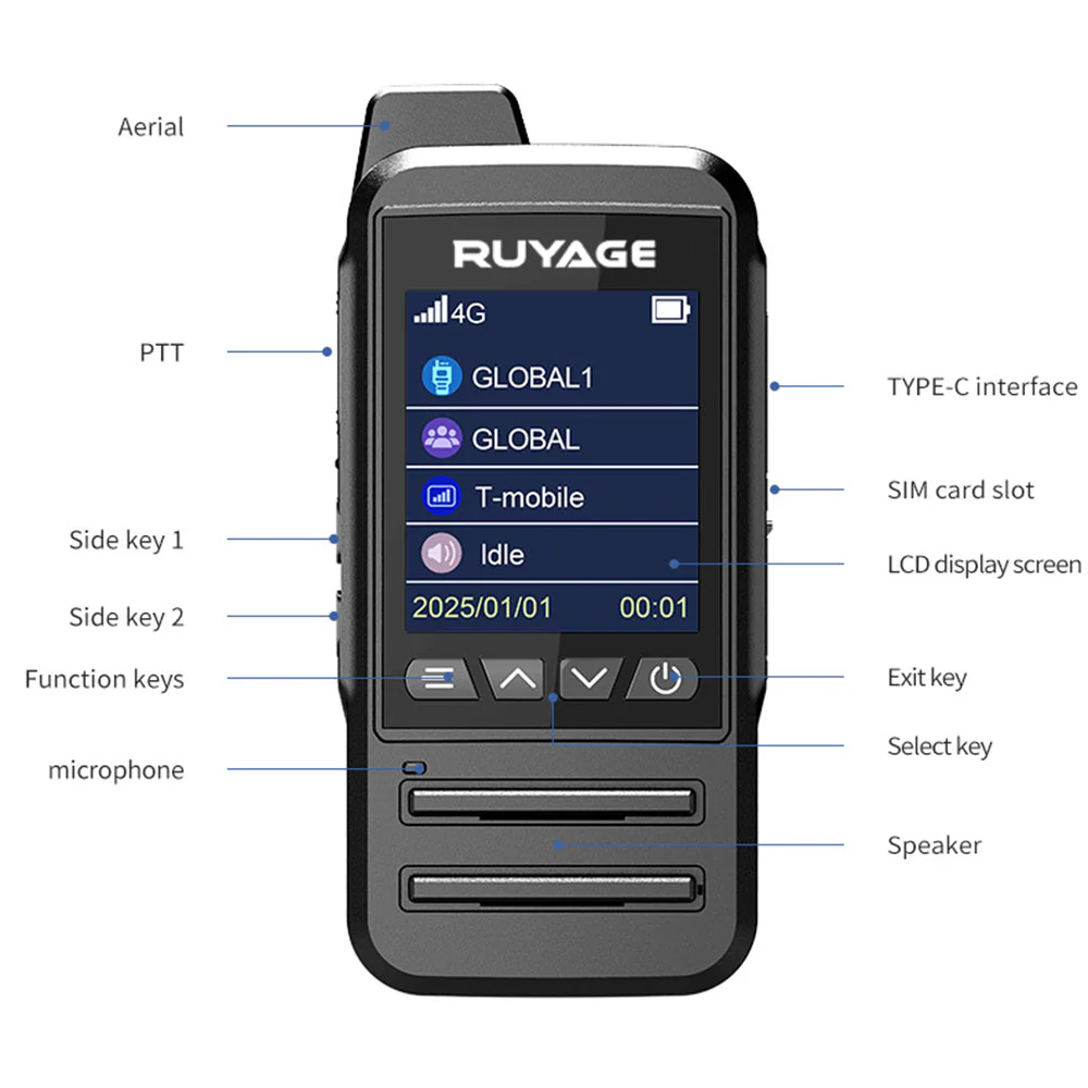 Ruyage Radio Nationwide PTT Waterproof Walkie-Talkie(CT68) - Image 6