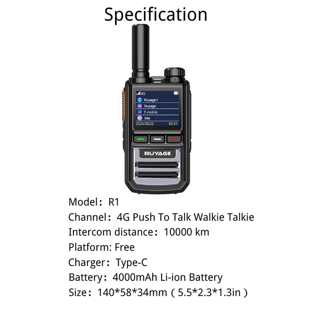 Ruyage Radio Nationwide PTT Walkie-Talkie(R1) - Image 3